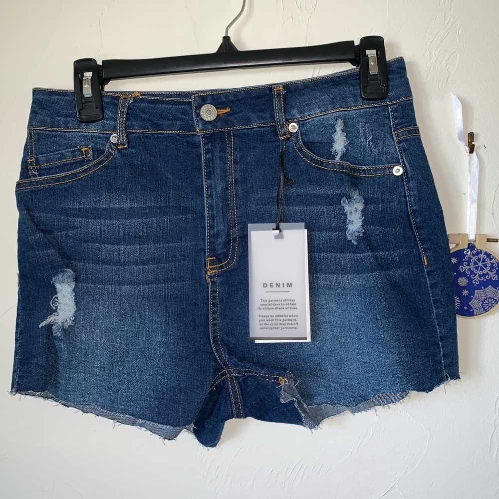 Love Tree Denim Raw Hem Distressed Jean Shorts
